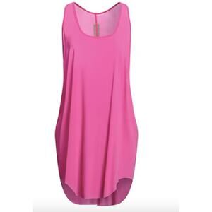 Rick Owens raw cut asymmetric tank top Fushia